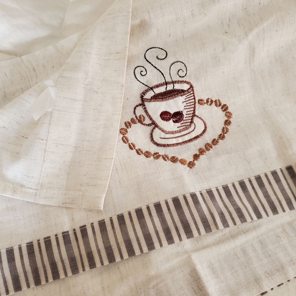 Coffee cafe au lait decorative window theme valance 58" x 13" New